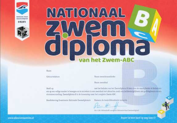 Zwemdiploma B | Zwembad 't Tolhekke